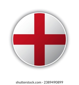 Abstract Circle England Flag Icon