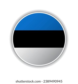 Abstract Circle Estonia Flag Icon