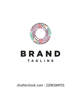 abstract Circle Ethnic Relief logo icon template