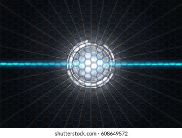 Abstract circle eye texture technology background vector design