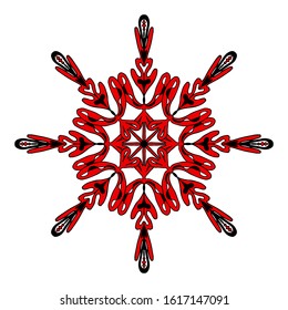 Abstract circle floral element in scandinavian style. Vector Illustration. isolate d on white background. flat disign