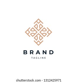 Abstract Circle Floral Logo Design Template