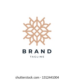 Abstract Circle Floral Logo Design Template