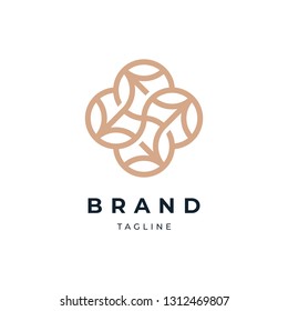 Design-Vorlage für abstrakte Circle Floral-Logos