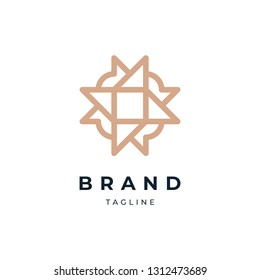 Abstract Circle Floral Logo Design Template