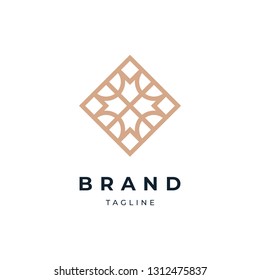 Abstract Circle Floral Logo Design Template