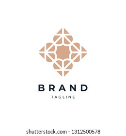 Abstract Circle Floral Logo Design Template