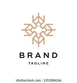 Abstract Circle Floral Logo Design Template