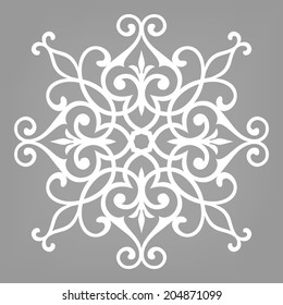 Abstract circle floral ornamental decor. Mandala. Vector Illustration.