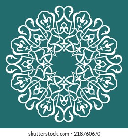 Abstract circle floral ornamental decor. Mandala. Vector Illustration. 