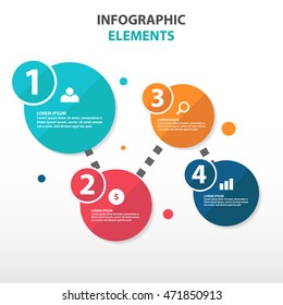 Abstract Circle flow chart business Infographics elements, presentation template flat design vector illustration for web design marketing advertising