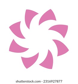 Ilustración de vectores de flor de círculo abstracto