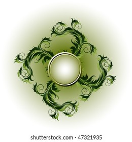 abstract circle flowers