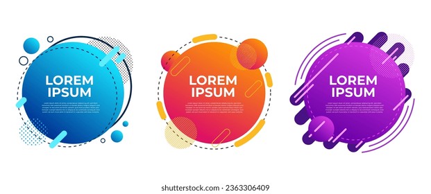 Resumen Líquido de círculo formas orgánicas coloridas fondo abstracto. para banner web, app, afiche vector aislado