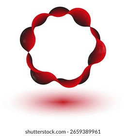 Forma circular Abstractas. Forma de remolino dinámico. Vector de anillo degradado. Ilustración de arte moderno. EPS 10.