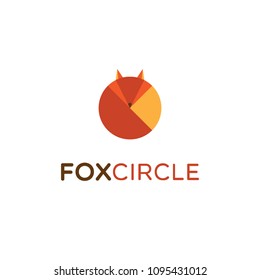 Abstract Circle Fox Shape Logo Sign Symbol Icon