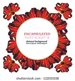 Abstract circle frame with many bows