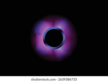 Abstract circle frame technology futuristic background, Concept of round vector glow neon graphic, shiny decoration, magic energy lasec sparkle, computer graphic sphere decoration, bright effect.