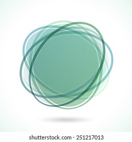 Abstract circle frame. Vector logo design template