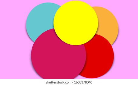 Abstract circle full color geometric pattern design and background. Use for modern design. eps 10 vector
