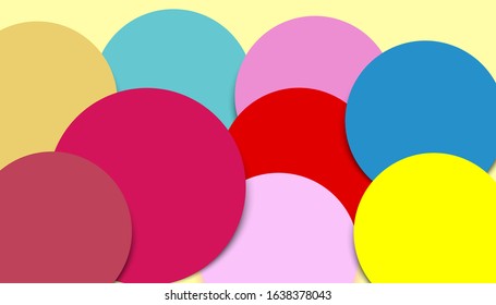 Abstract circle full color geometric pattern design and background. Use for modern design. eps 10 vector