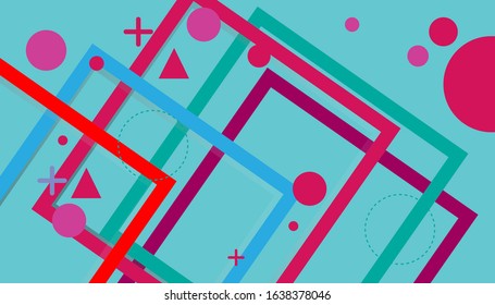 Abstract circle full color geometric pattern design and background. Use for modern design. eps 10 vector