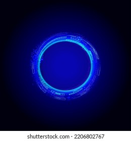 Abstrakter Kreis futuristische Glitzrahmen. Farbiger Lichteffekt.