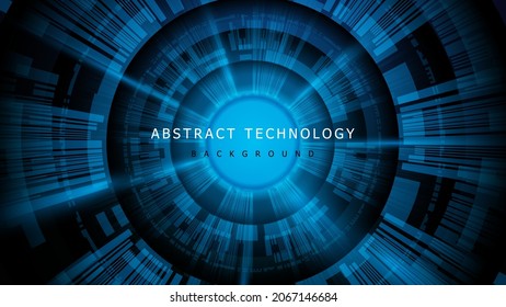 Resumen círculo La tecnología futurista digital de alta tecnología de fondo. Ilustración del vector