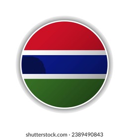 Abstract Circle the Gambia Flag Icon