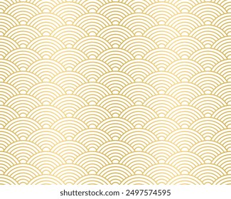 Fondo geométrico Abstractas del círculo, ondas japonesas tradicionales, opción con cinco líneas, arte de línea natural