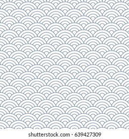 Abstract circle geometric background. Wave pattern Japanese style texture.