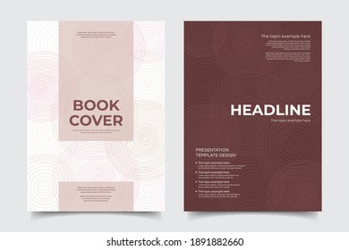 Abstract circle geometric concept template. Memphis vector design elements set for bookcover, corporate report, poster, and flyer.