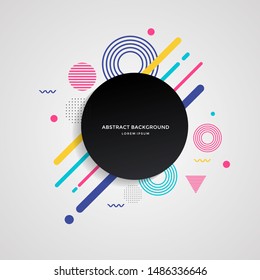 Abstract circle geometric design and background. Use for modern design. vector illustration. shapes. 