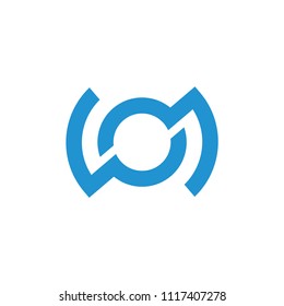 abstract circle geometric logo vector
