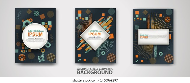 Abstract circle geometric pattern background for business brochure cover design and banner poster template 