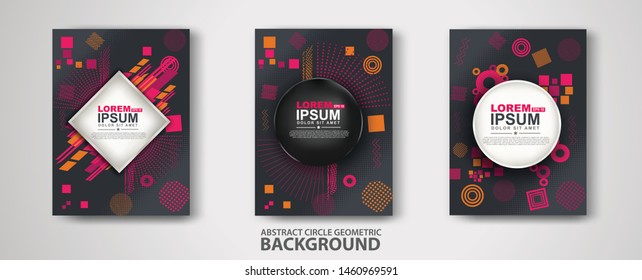 Abstract circle geometric pattern background for business brochure cover design and banner poster template 