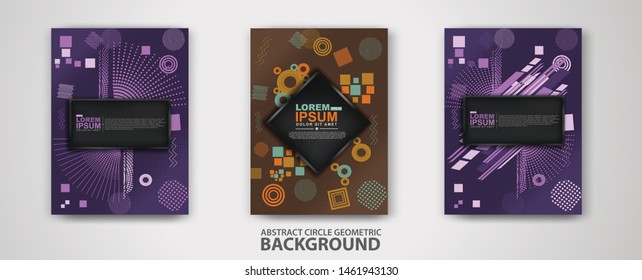 Abstract circle geometric pattern background for business brochure cover design and banner poster template 