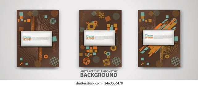 Abstract circle geometric pattern background for business brochure cover design and banner poster template 