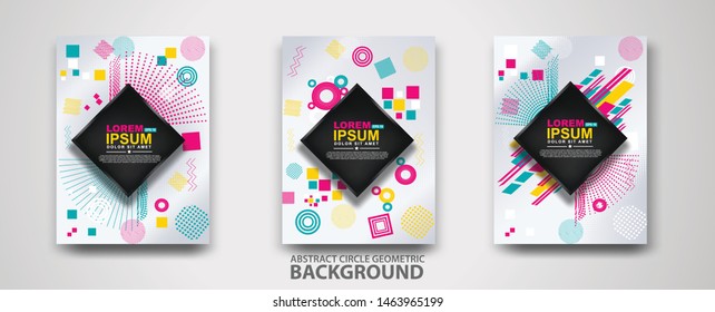 Abstract circle geometric pattern background for business brochure cover design and banner poster template 