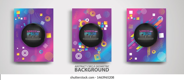 Abstract circle geometric pattern background for business brochure cover design and banner poster template 