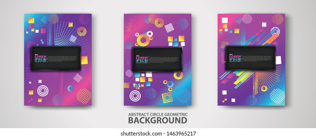Abstract circle geometric pattern background for business brochure cover design and banner poster template 