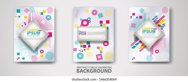 Abstract circle geometric pattern background for business brochure cover design and banner poster template 