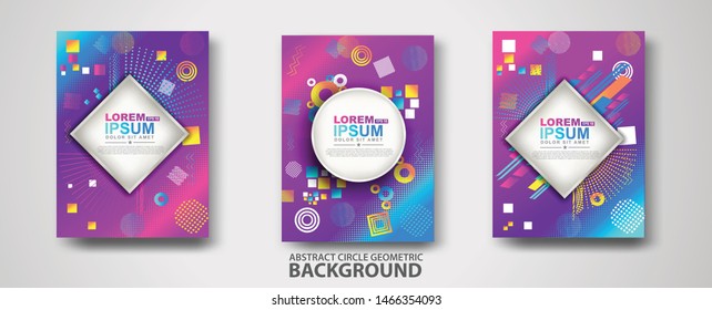 Abstract circle geometric pattern background for business brochure cover design and banner poster template 