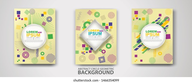 Abstract circle geometric pattern background for business brochure cover design and banner poster template 