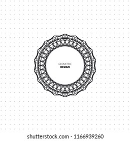 Abstract circle geometric pattern design and background. Use for modern design, cover, template, decorated, brochure, flyer.