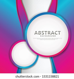 Abstract circle geometric pattern design with  wave and halftone background. Use for modern design, cover, template, decorated, brochure, flyer.
