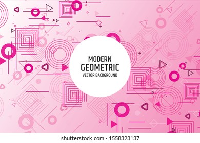 Abstract circle geometric pattern design and background. Use for modern design, cover, template, decorated, brochure, flyer.