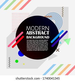 Abstract circle geometric pattern design and background. Use for modern design, cover, decorated, brochure, template, flyer.
