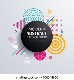 Abstract circle geometric pattern design and background. Use for modern design, cover, template, decorated, brochure, flyer.