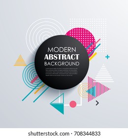 Abstract circle geometric pattern design and background. Use for modern design, cover, template, decorated, brochure, flyer.